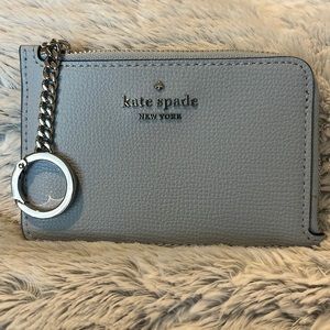 Kate Spade Darcy Medium L-Zip Card Holder in Ocean Fog - NWOT